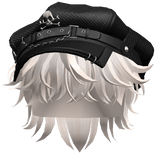 Beige Messy Hair w/ Skull Punk Cap