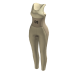 Beige Pilates Yoga Set Gym Outfit