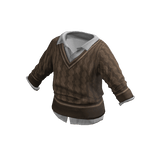 Beige Sweater & Undershirt