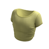 beige tight crop top tee