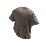 Beige y2k Tucked Sigil Tee