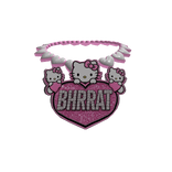 "BHRATT"  Custom Heart Diamond Chain