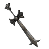 Big chrome cross sword
