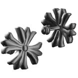 Big Chrome Silver Earrings