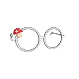 Big Circle Frame Mushroom Glasses