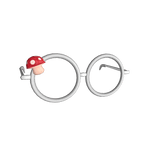Big Circle Frame Mushroom Glasses