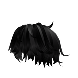 Big Fluffy Messy Black Hair 