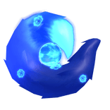♡Big Glowing Blue Moonlit Lunar Kitsune Fox Tail♡