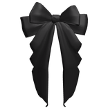 Big Hair Bow Black Basic Cute Ribbon Head Cutesy