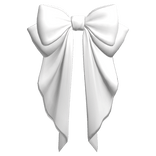 Big Hair Bow White Basic Cute Ribbon Head Cutesy