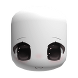 🤍 big pretty moe eyes kitty tooth chibi face mask