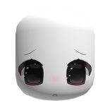 🤍 big pretty moe eyes upset chibi face mask