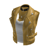 Biker Vest with Layered Top (Yellow)