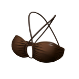 Bikini Top Brown Urban Summer Halter String Tied