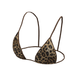 Bikini Top Leopard Hawaiian String Tied Beach Y2K