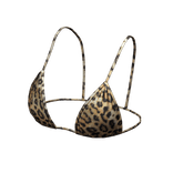 Bikini Top Leopard String Tied Hawaiian Y2K Beach