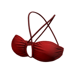 Bikini Top Red Urban Summer Halter String Tied Y2K