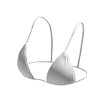 Bikini Top White String Tied Hawaiian Beach Y2K