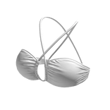 Bikini Top White Urban Summer Halter String Tied