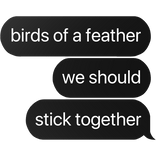 birds feather stick together billie eilish text
