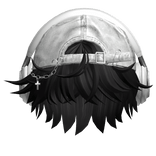 Black3 Messy Hair w/ Headphones & Y2K Hat