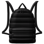 Black Designer Puff Backpack