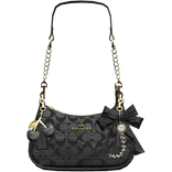 Black 2000s Y2K Handbag  w/Charms