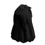 Bow Halter Bubble Top (Black)