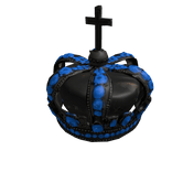 Black and blue diamond cross crown