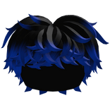 Black and Blue Messy Hair