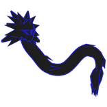 Black and Blue Spiky Dragon