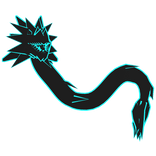 Black and Cyan Spiky Dragon