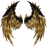 Black and Gold Angel Wings 
