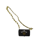BLACK AND GOLD GG CLUTCH