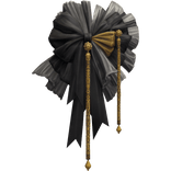 Black & Gold Lace Bow Headpiece
