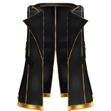 Black & Gold Long Boss Trench Coat