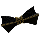 black and golden big bow