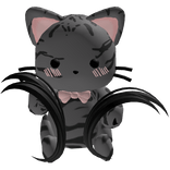 Black and gray Tabby on head