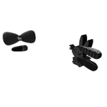 black and grey bunny cute hairclips mlp