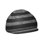 Black and Grey Striped Visor Beanie