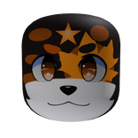 Black and Orange Cat Face (with Leaf Eye)