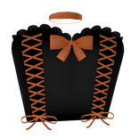 Black & Orange Halloween Lace-Up Corset