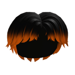 Black and Orange Middle Part Boy Hair