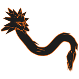 Black and Orange Spiky Dragon
