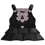 ♡ black and pink kawaii heart overalls dress 