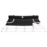 ♡꒰ black and pink ruffled mini skirt