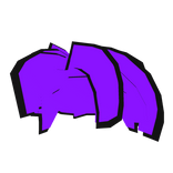 Black and Purple Bacon Hair