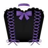 Black & Purple Halloween Lace-Up Corset