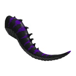 Black & Purple Monster Scaled Horned Dragon Tail