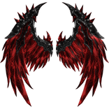 Black and Red Angel Wings